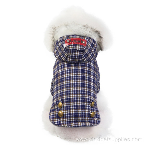 New Comfortable Plaid Coat Winter Dog Clothes